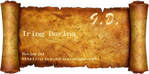 Iring Dorina névjegykártya